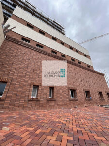 پروژه بیمارستان فوق تخصصی گل گهر سیرجان - نما خشک آجر جورچین-Jourchinco Dry Brick Facade-www.jourchinco.com