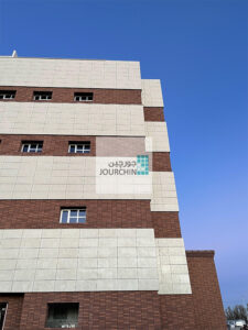 پروژه بیمارستان فوق تخصصی گل گهر سیرجان - نما خشک آجر جورچین-Jourchinco Dry Brick Facade-www.jourchinco.com
