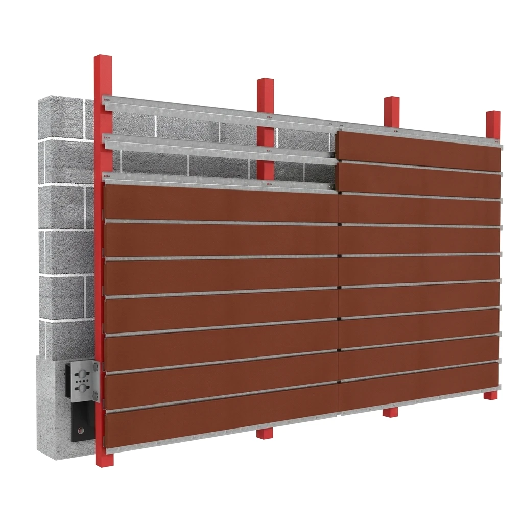 dry facade row 2نمای خشک آجری جورچین